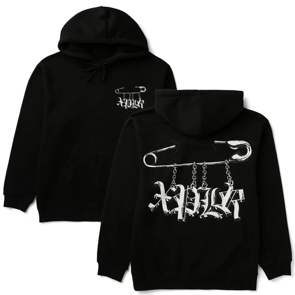 Unisex Kapuzenpullover mit Statement-Print und Kängurutasche
