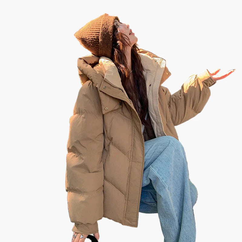 Veste d'hiver matelassée pour femme style décontracté, chaude et confortable, idéale pour le quotidien et les voyages