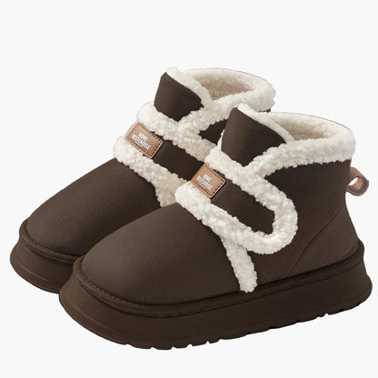 Pantofole invernali da donna con design in peluche caldo, comode pantofole antiscivolo per casa