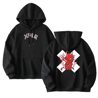 Unisex Kapuzenpullover mit Statement-Print und Kängurutasche