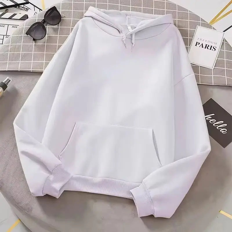 Sweat à capuche basique unisexe avec poche kangourou, coloris unis