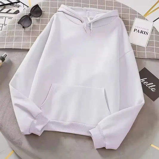 Felpa basic unisex con cappuccio e tasca a marsupio in tinta unita