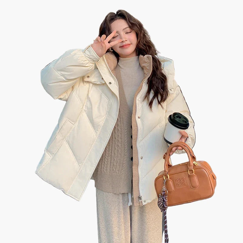Veste d'hiver matelassée pour femme style décontracté, chaude et confortable, idéale pour le quotidien et les voyages