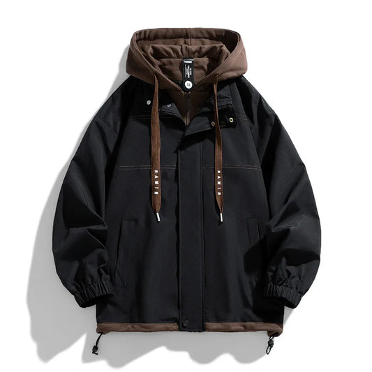 Herren Freizeitjacke mit Kapuze Winddichte Übergangsjacke