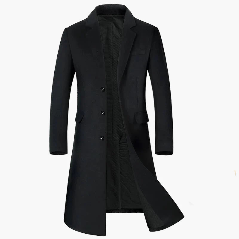 Cappotto da uomo business – Classico cappotto lungo invernale per tutti i giorni e ufficio