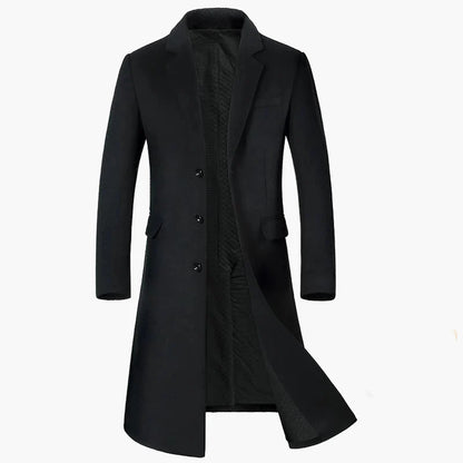 Cappotto da uomo business – Classico cappotto lungo invernale per tutti i giorni e ufficio