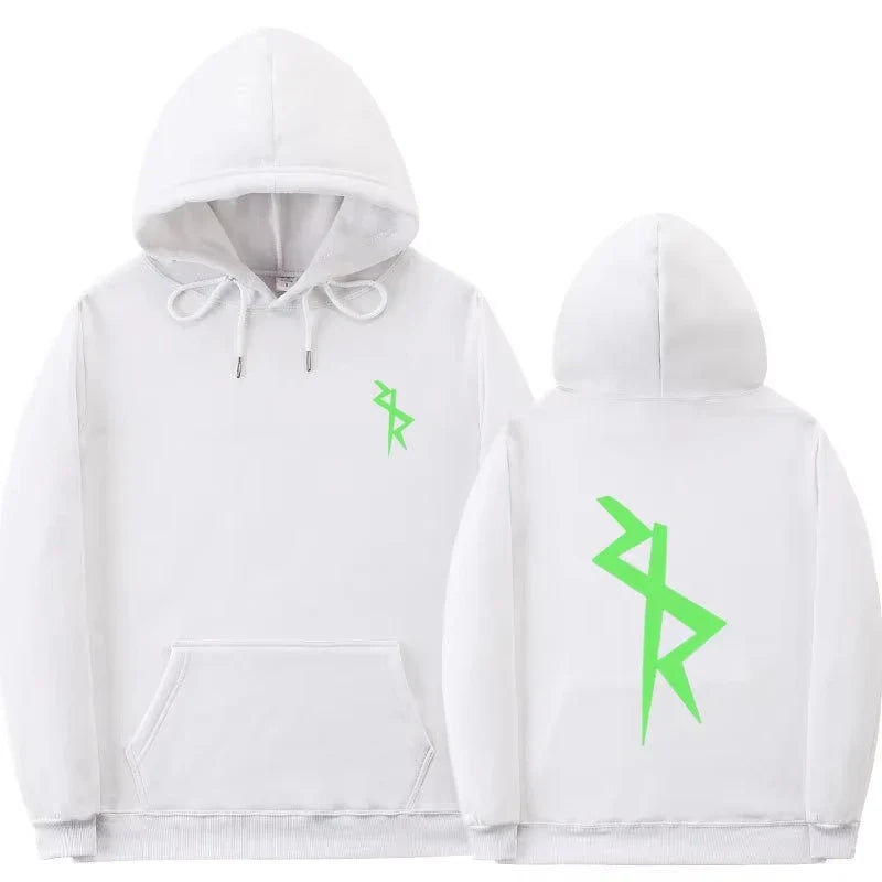 Unisexhoodie med huva och lysande logotyp