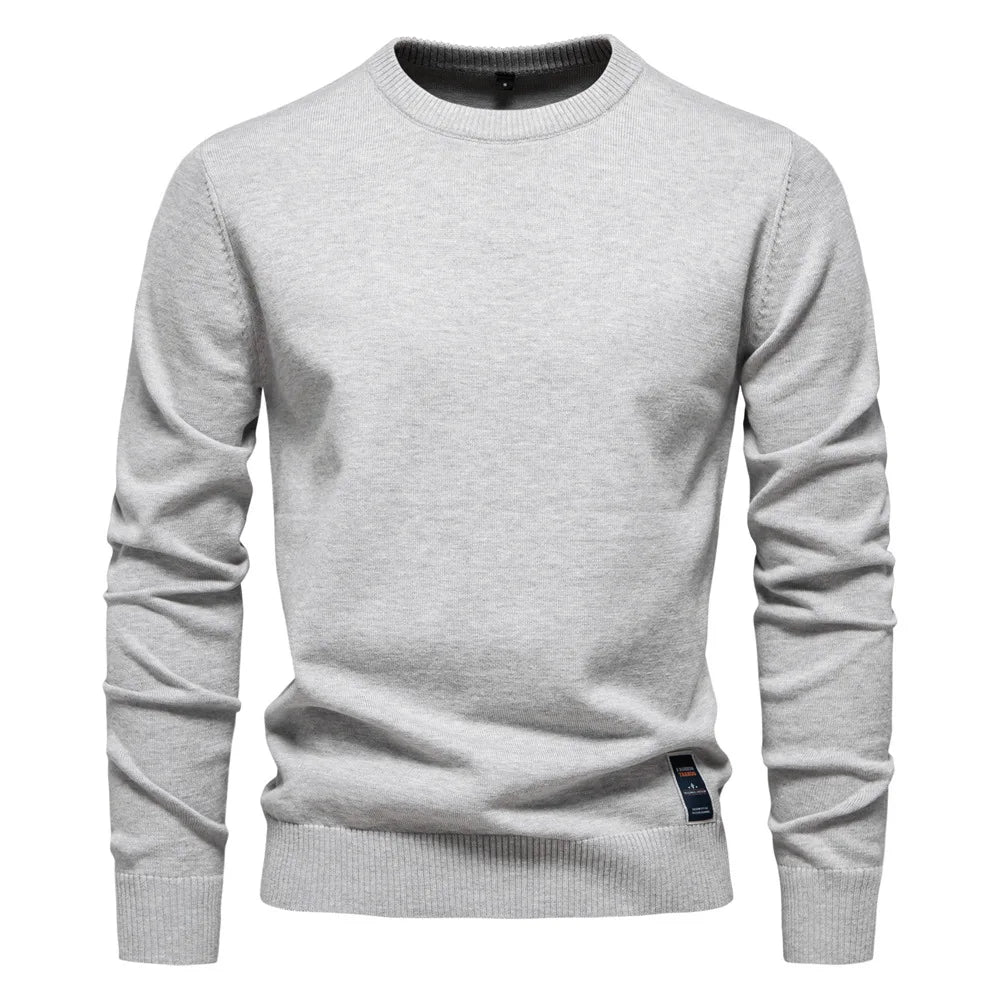 Herren Rundhals Pullover Strickpullover Schlicht