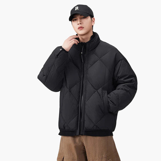 Heren Gewatteerde Jas in Oversized-look voor dagelijks gebruik en vrije tijd