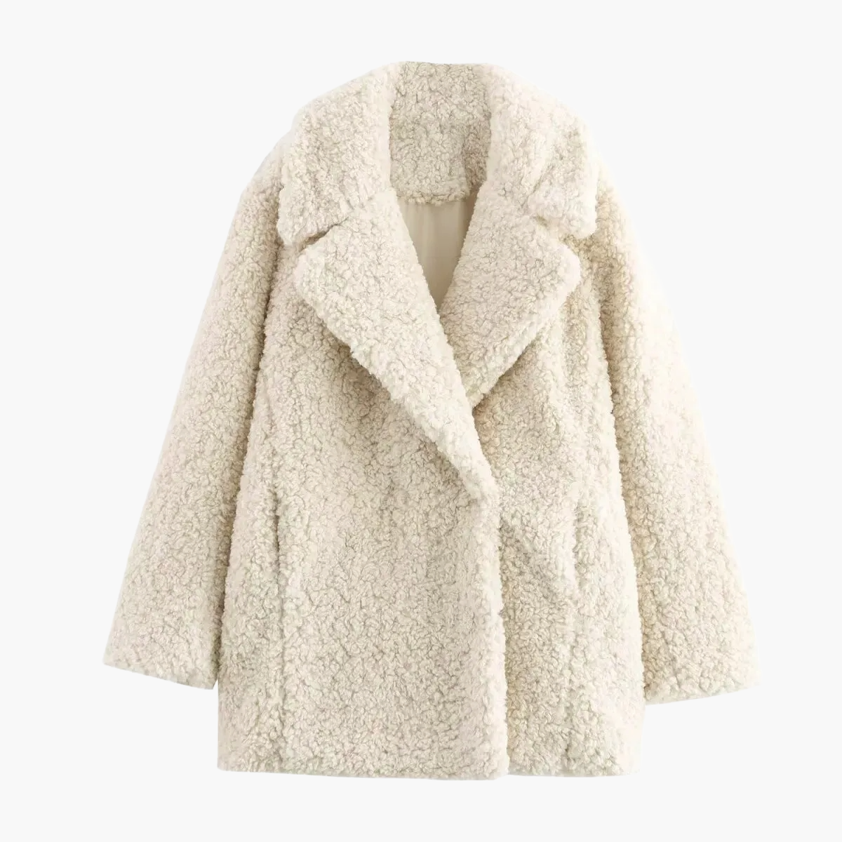 Damernas oversized teddy-kappa för höst och vinter – Avslappnad streetstyle, komfort och värme