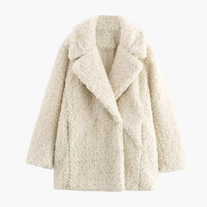 Damernas oversized teddy-kappa för höst och vinter – Avslappnad streetstyle, komfort och värme