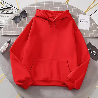 Sweat à capuche basique unisexe avec poche kangourou, coloris unis