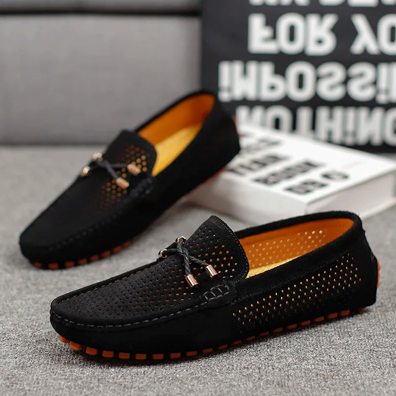 Herre mokkasinsutsko – Elegant fritids- og business loafer, åndbar, stilfuld