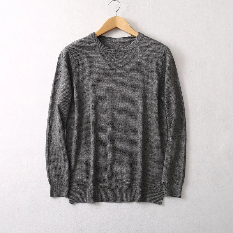 Unisex Langarm Pullover Rundhalsausschnitt Feinstrick