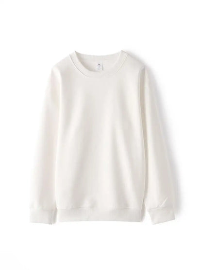 Felpa unisex basic a maniche lunghe, girocollo