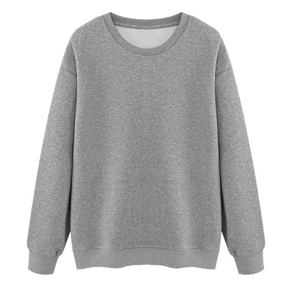 Unisex-sweatshirt med lange ærmer og rund hals, foret basic-overdel