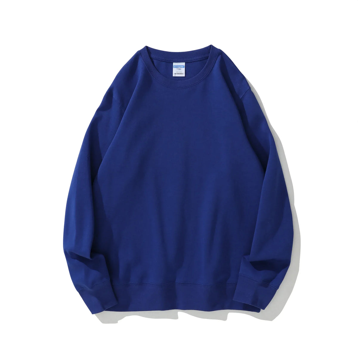 Felpa oversize da donna girocollo a maniche lunghe, pullover tinta unita