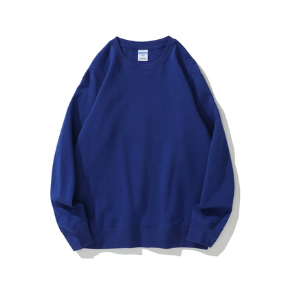 Felpa oversize da donna girocollo a maniche lunghe, pullover tinta unita