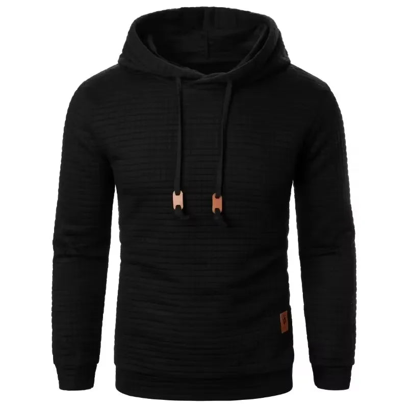 Herren Kapuzenpullover Strick-Optik Strukturmuster