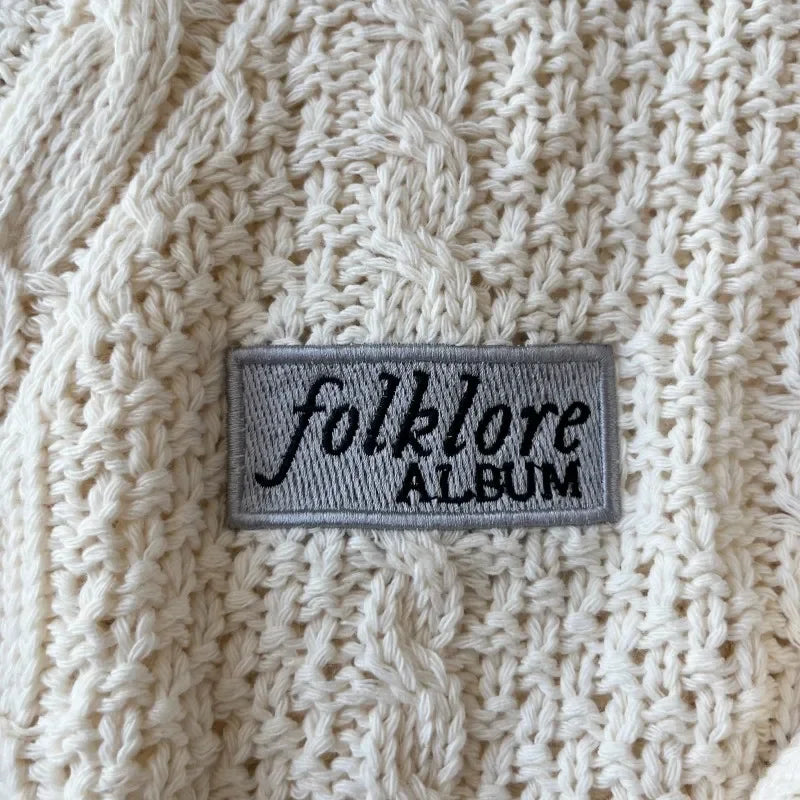 Strickjacke Damen Beige mit Sternen & Zopfmuster
