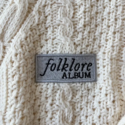 Strickjacke Damen Beige mit Sternen & Zopfmuster