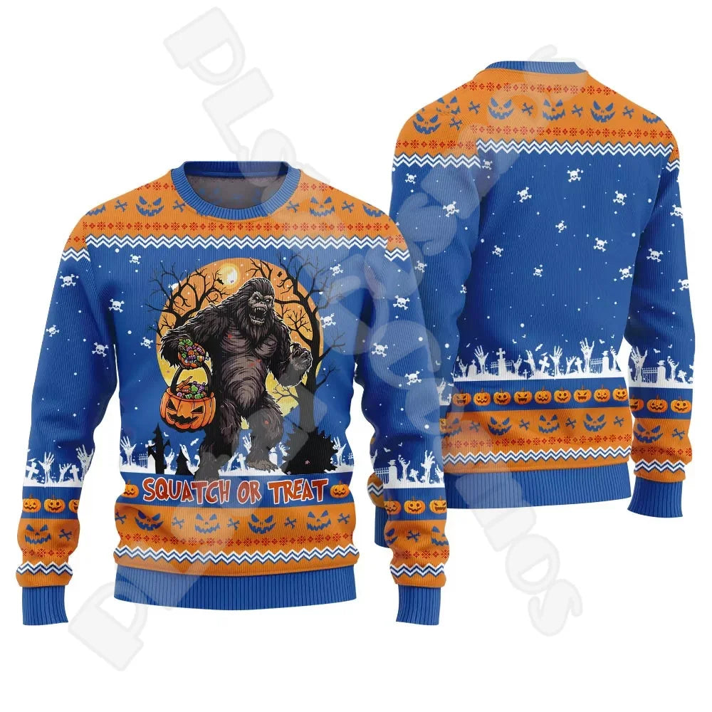 Heren kersttrui grappig kerstman op de schoorsteen – Originele Ugly Christmas Sweater voor feestdagen & feestjes