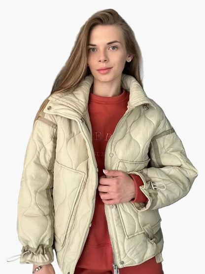 Giacca imbottita da donna casual giacca di transizione con design moderno per tutti i giorni e tempo libero