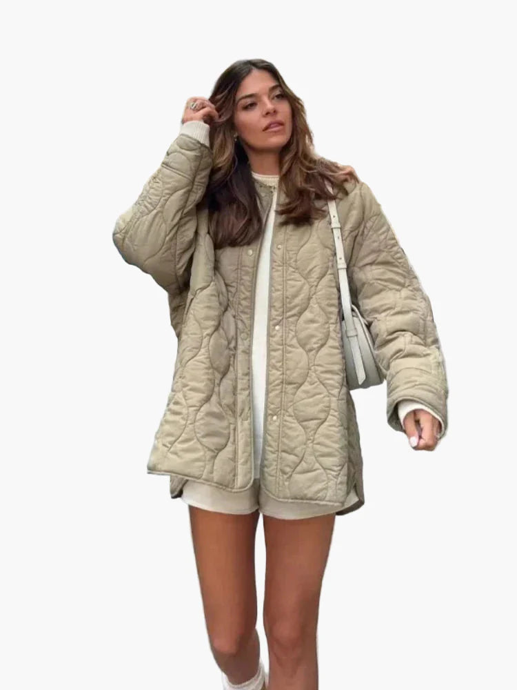 Damen Steppjacke Oversized Stil – Modische Übergangsjacke für Alltag und Freizeit