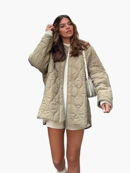 Damen Steppjacke Oversized Stil – Modische Übergangsjacke für Alltag und Freizeit