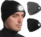 Warme beanie met LED-verlichting