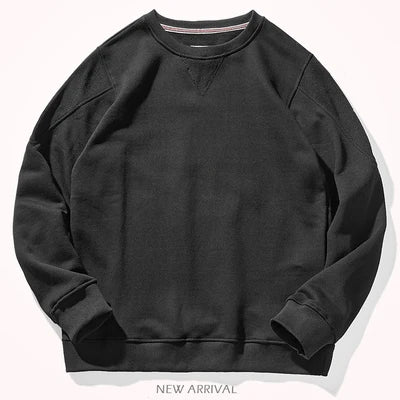 Unisex Langarm Sweatshirt Rundhals Baumwoll-Mix