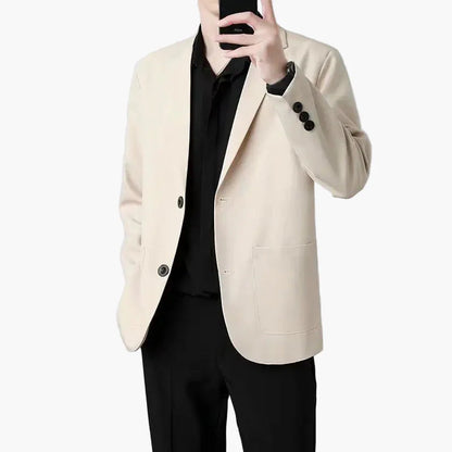 Męski nowoczesny marynarka biznesowa – elegancki blazer do biura i na co dzień