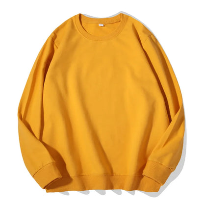 Sudadera unisex de manga larga con cuello redondo, colores lisos