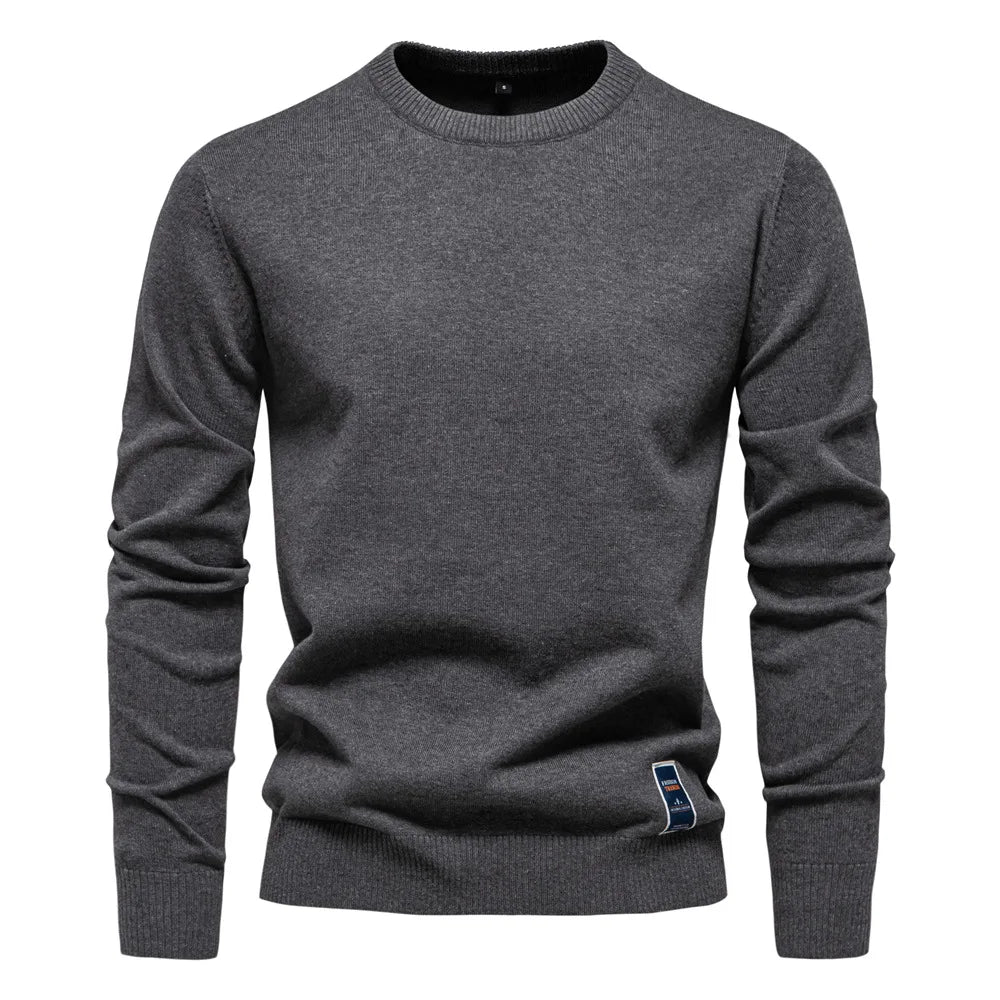 Herren Rundhals Pullover Strickpullover Schlicht