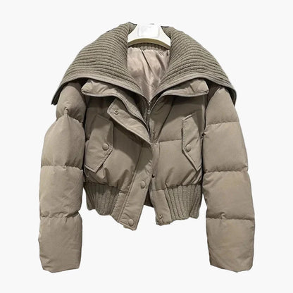 Damen Steppjacke mit weitem Kragen – Modische Winterjacke für Alltag & Freizeit