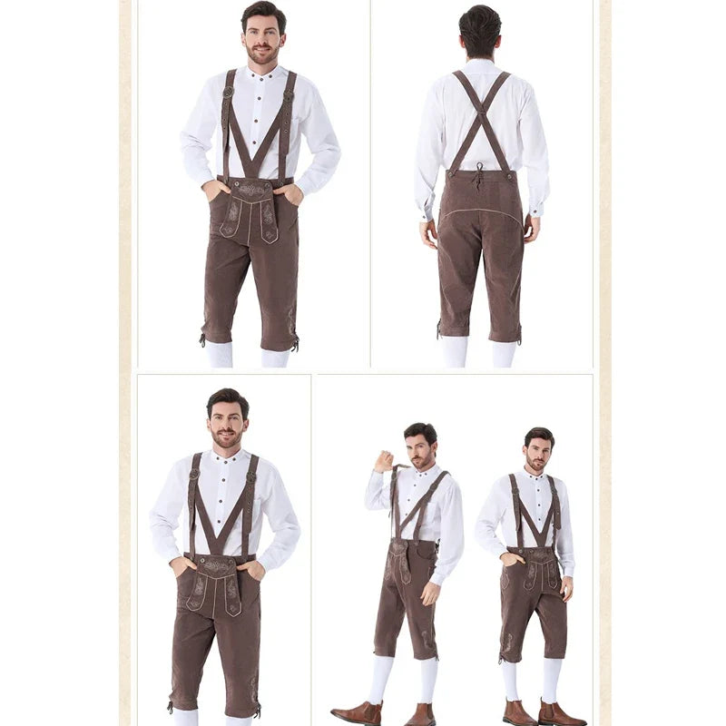Karneval Oktoberfest Festival Herrenkostüm Pubs Clubwear Barkeeper-Outfit Cosplay Ausgefallenes Partykleid Halloween