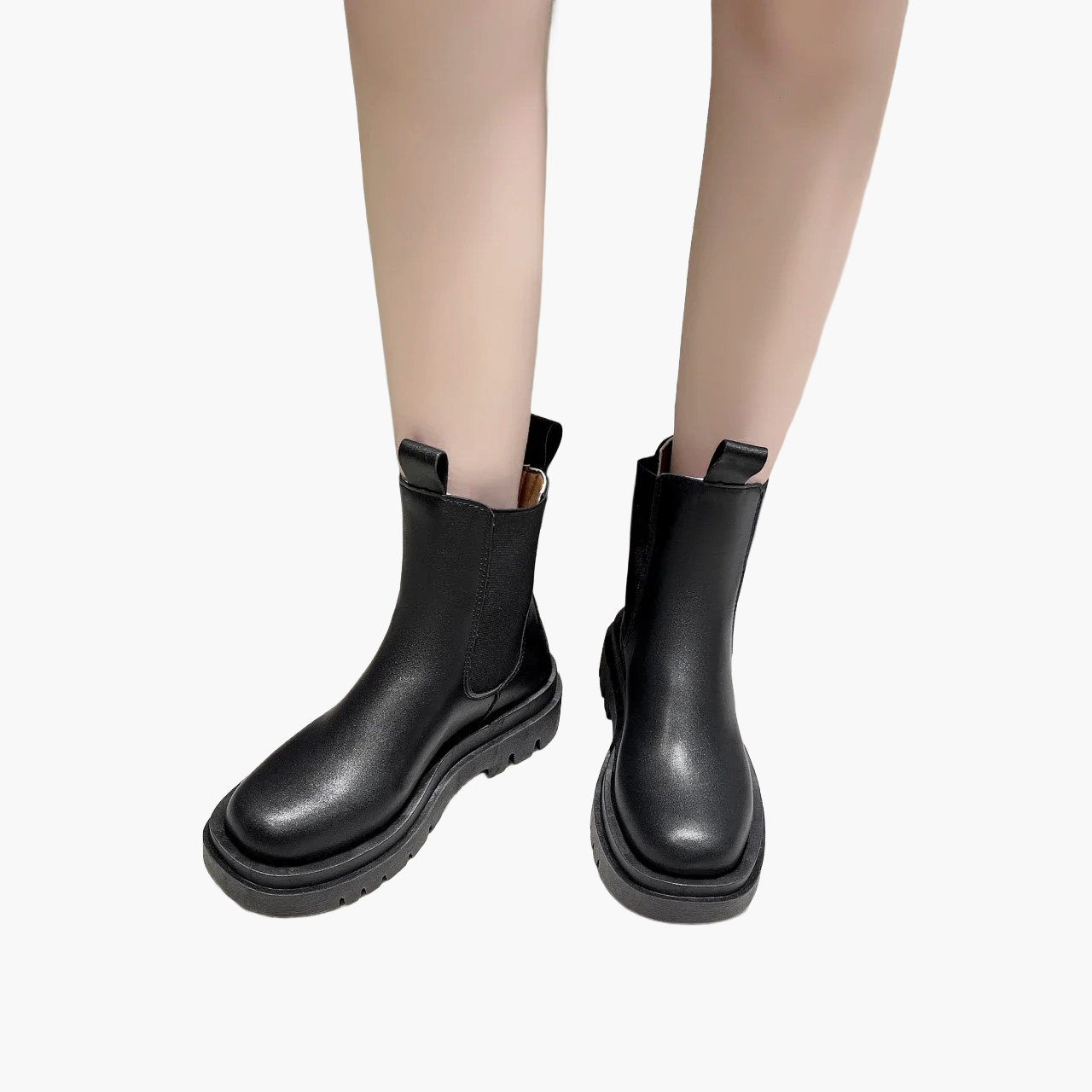 Damen Chelsea Boots mit Plateau-Sohle – Modische Alltagsschuhe