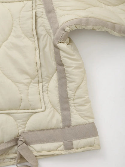 Giacca imbottita da donna casual giacca di transizione con design moderno per tutti i giorni e tempo libero