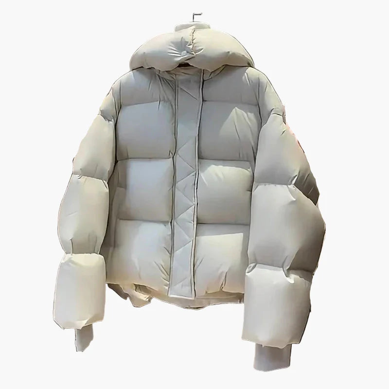Herren Oversize Daunen-Look Winterjacke mit Kapuze – Modischer Puffer-Stil für kalte Tage
