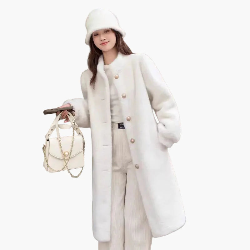 Damen Eleganter Wintermantel mit Knopfleiste – Stilvoller Alltag & Ausgeh-Look