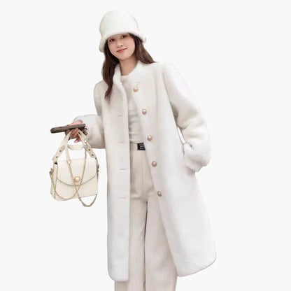 Damen Eleganter Wintermantel mit Knopfleiste – Stilvoller Alltag & Ausgeh-Look