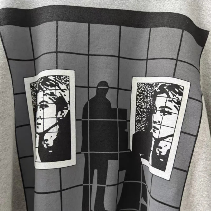Unisex Rundhals Sweatshirt mit Grafikdruck, Oversize Fit