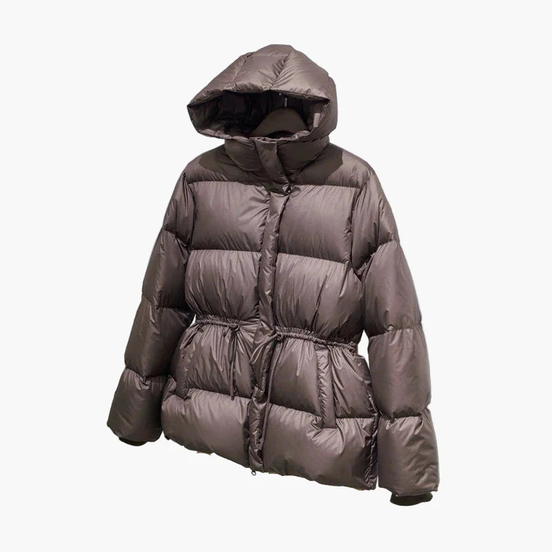 Chaqueta de invierno acolchada para mujer con capucha – Chaqueta cálida y moderna para actividades al aire libre y día a día