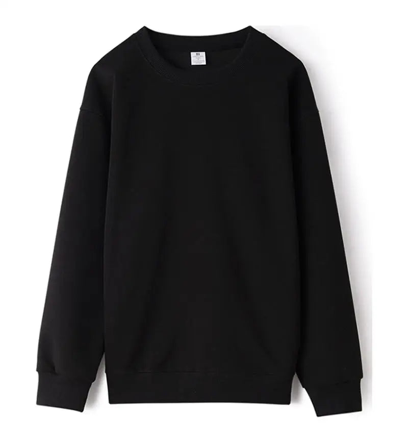 Felpa unisex basic a maniche lunghe, girocollo
