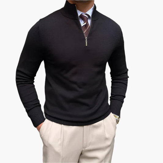 Jersey con Media Cremallera para Hombre – Look Clásico para Negocios y Ocio, Elegante y Versátil
