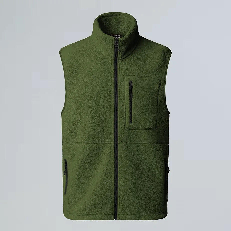 Gilet polaire à col montant avec fermeture éclair et poches