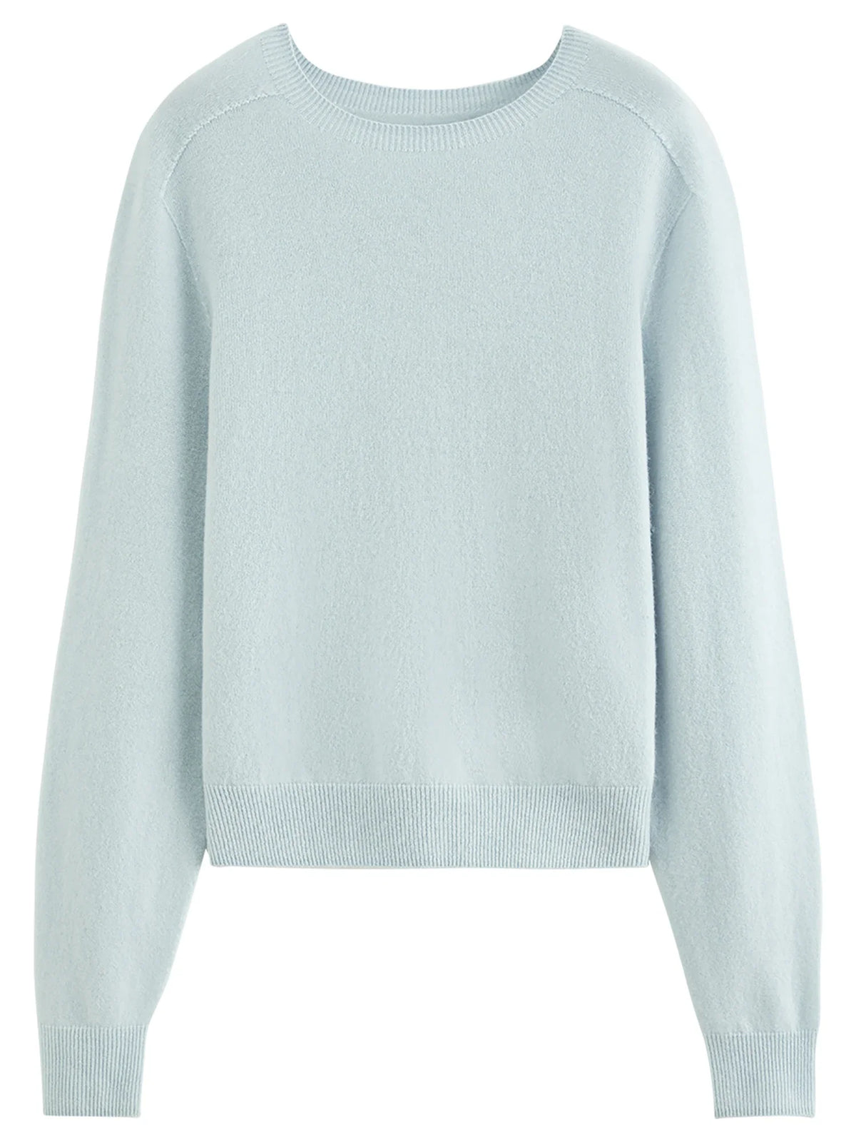 Damen Pullover Rundhals Langarm Strickpullover Rippbündchen