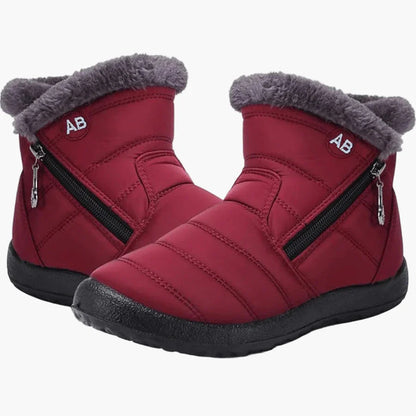 Dames winter enkellaarsjes met rits – Comfortabele warme outdoorlaarzen voor koude dagen