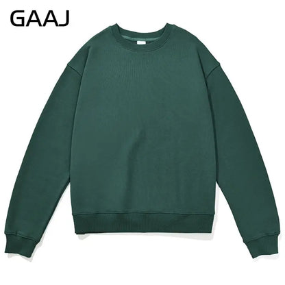 Unisex-sweatshirt med lange ærmer, rund hals, afslappet basic-overdel