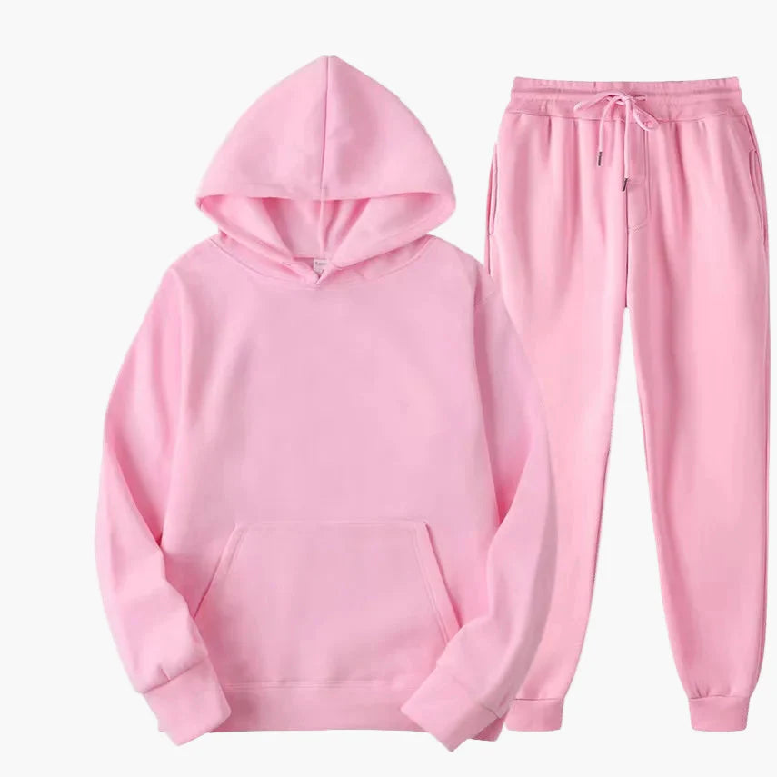 Damen Freizeit Kapuzenpullover und Jogginghose Set – Bequemer Hoodie Trainingsanzug für Alltag und Sport